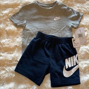 NWT Nike Gray and Blue Matching Shorts Set